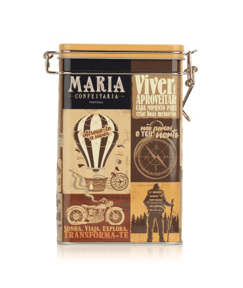 Lata de Biscoitos Artesanais Viagem Maria Confeitaria