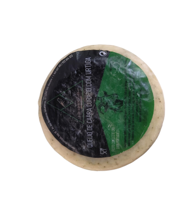 queijo de cabra curado com  urtiga